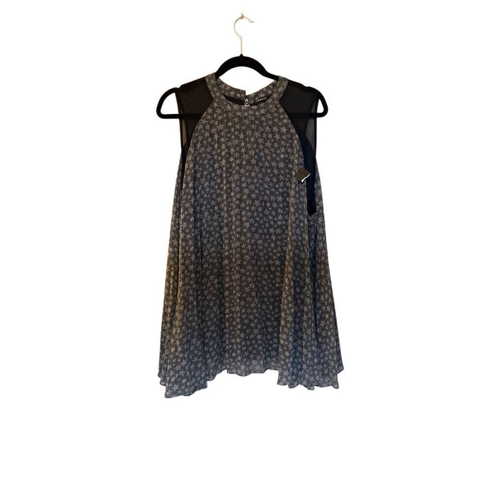 Torrid NWT women’s plus size accordion chiffon tank tunic top size 3